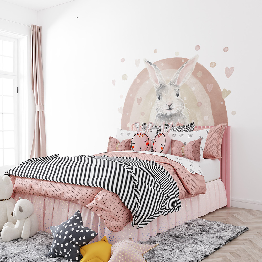 Kinderzimmer dekoriert mit Häschen Sticker