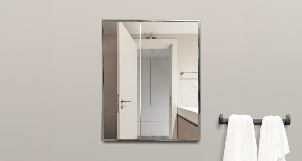 Silber Wandspiegel Wandspiegel Silber mit Handtücher