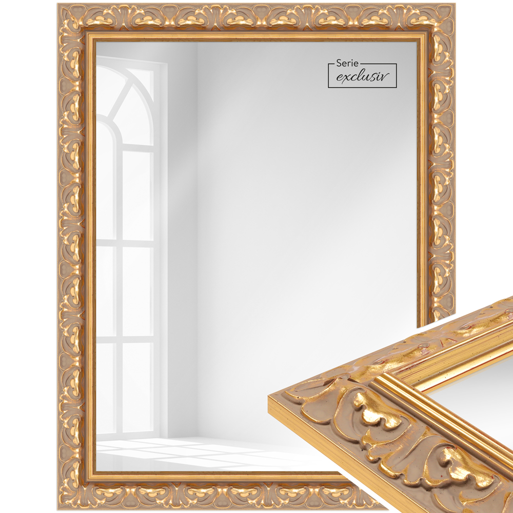 Wandspiegel E043 Gold 50 x 70 cm