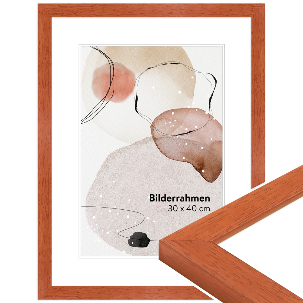 Mende Frames Bilderrahmen H430 Kirschbaum 21 x 29,7 cm aus Holz Made in Germany