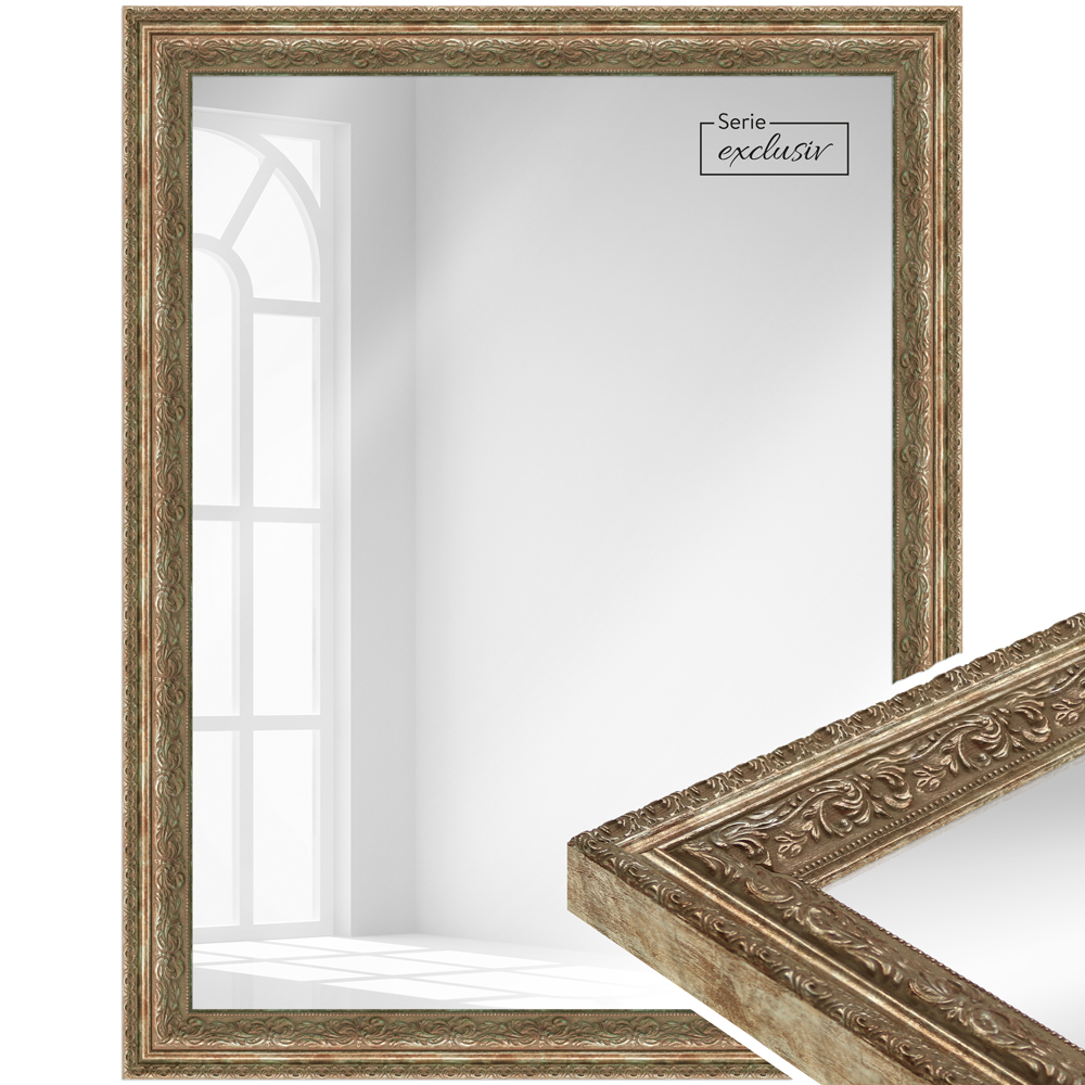 Rahmen E024 Bronze 30 x 40 Spiegel 