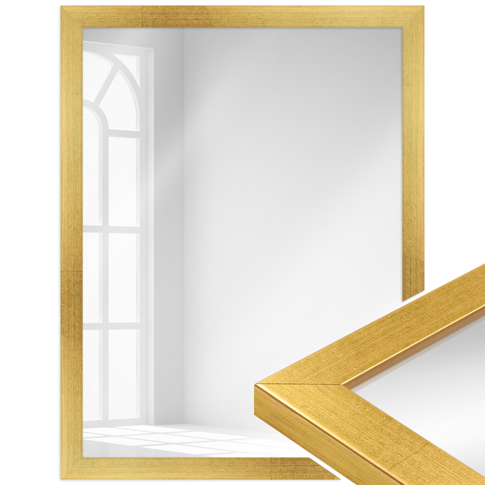 Mende Frames Wandspiegel H430 Gold 10 x 15 cm aus Holz Made in Germany