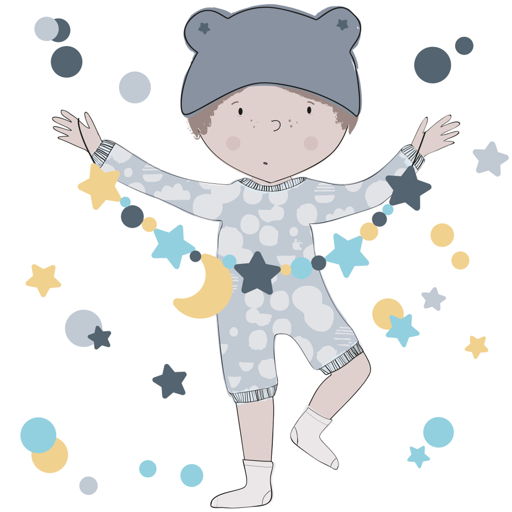 Wandtattoo | Teo Blau