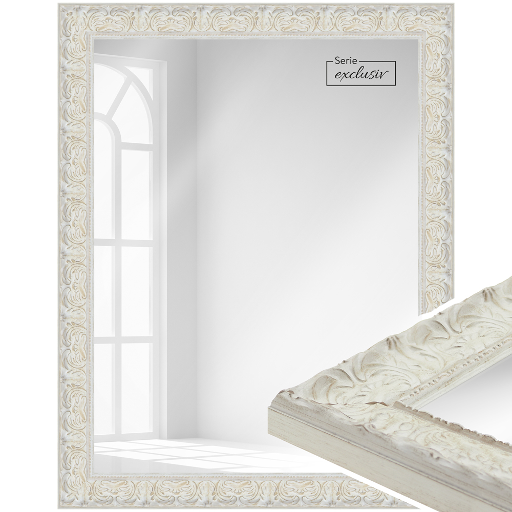 Miroir mural E033 Baroque en bois massif