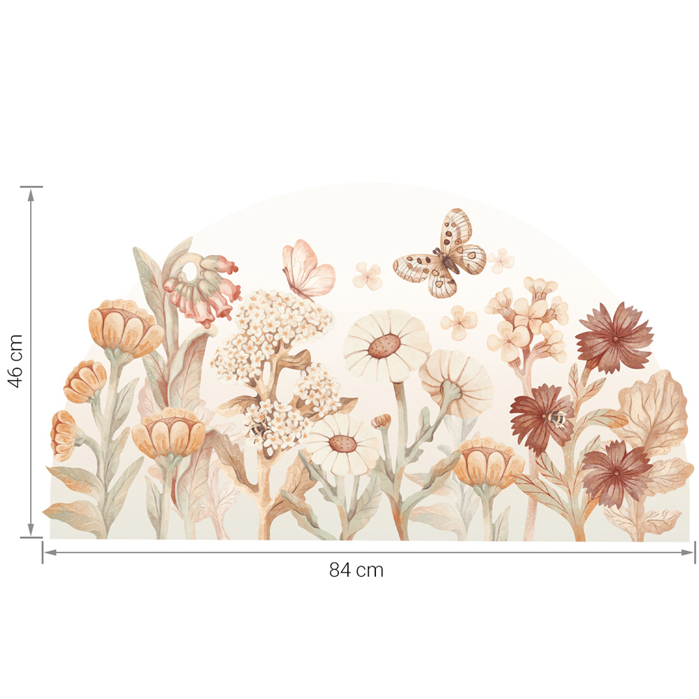 Größenabmessung Blumen Boho L Wandtattoo
