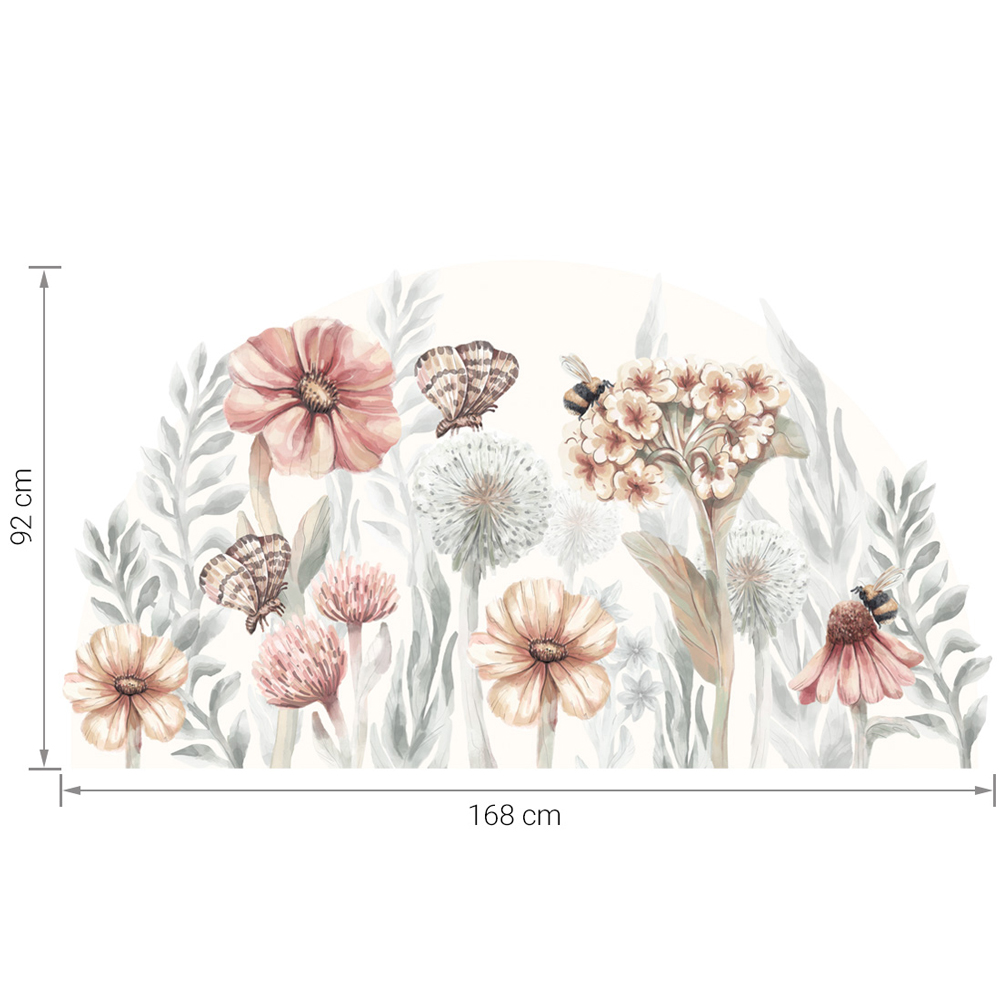 Größenabmessung Wildblumen XXL Wandtattoo