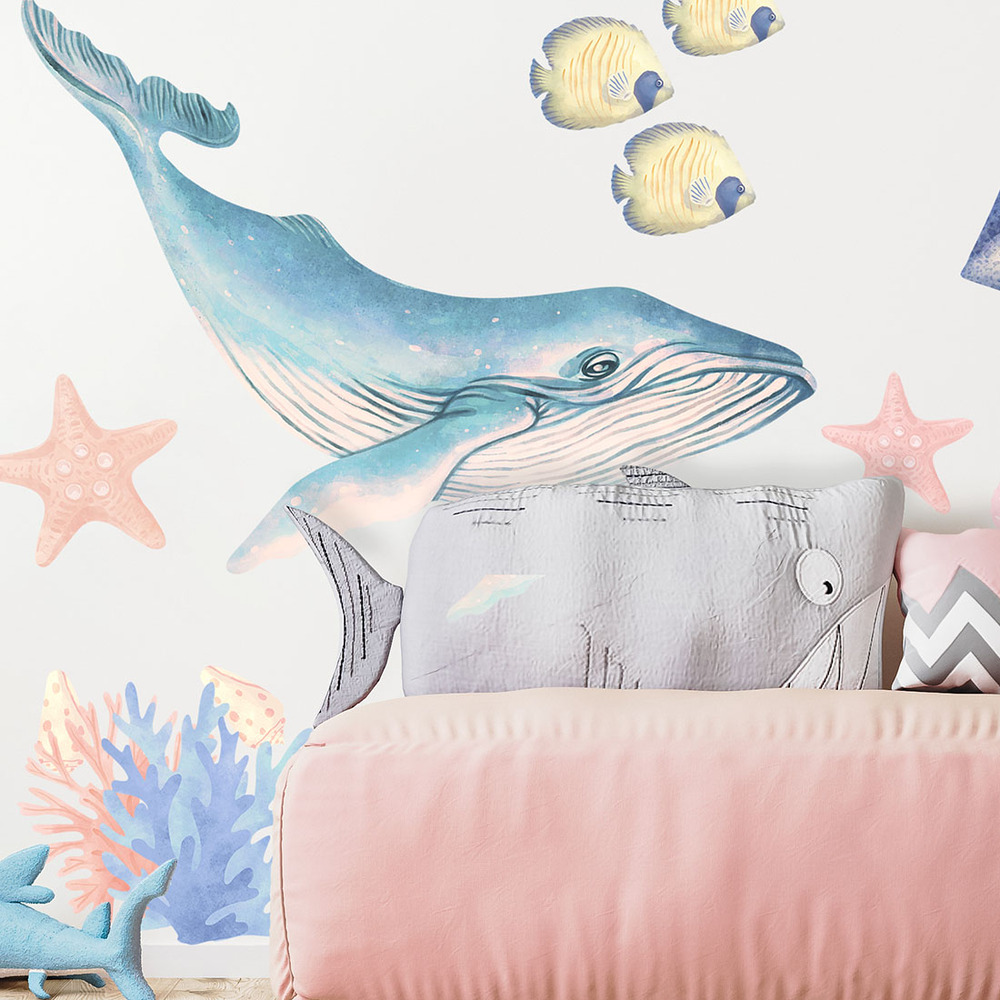 Meerestiere I Wandtattoo in Kinderzimmer