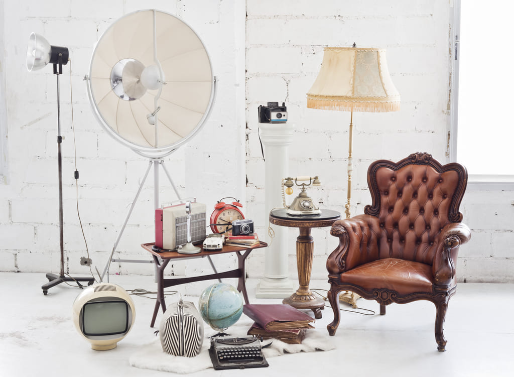 Ansammlung von Vintage Gegenständen